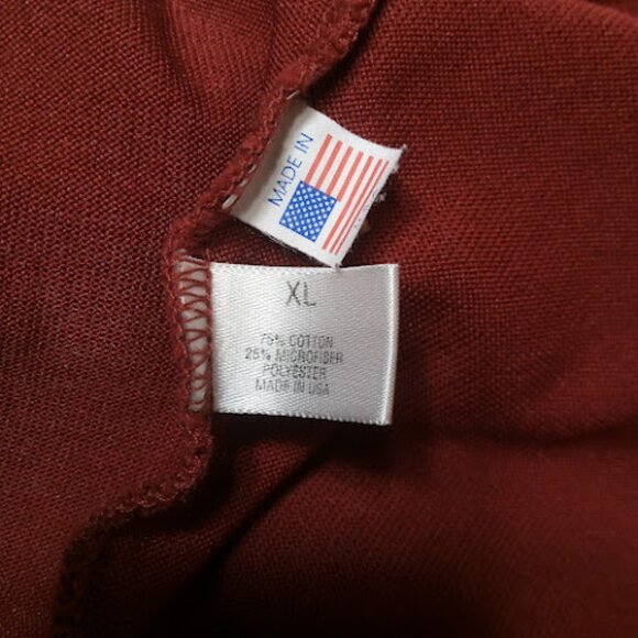 ST. CROIX SHOP Red Fine Knit Sweater Lightweight Made in The USA Breathable XL - Picture 9 of 10